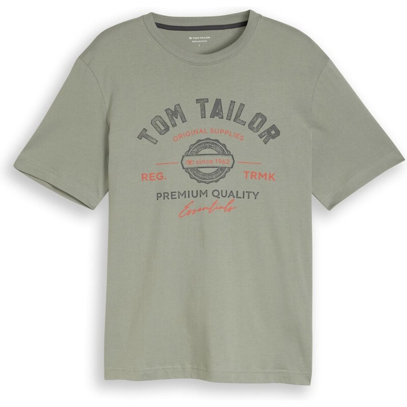 TOM TAILOR Tričko olivová / oranžová / čierna 68430544