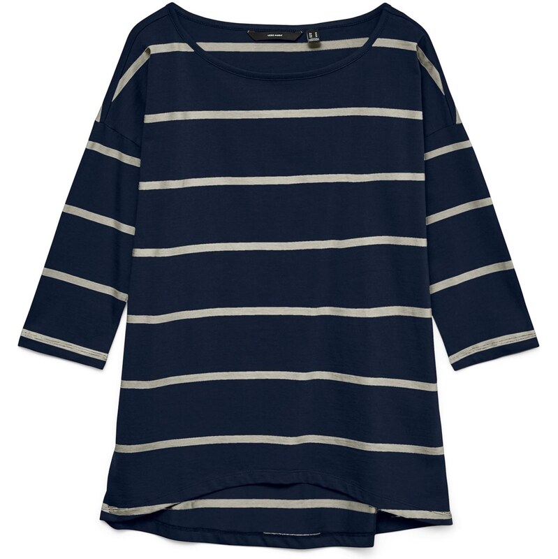 VERO MODA Tričko VMDINA krémová / tmavomodrá 68430670