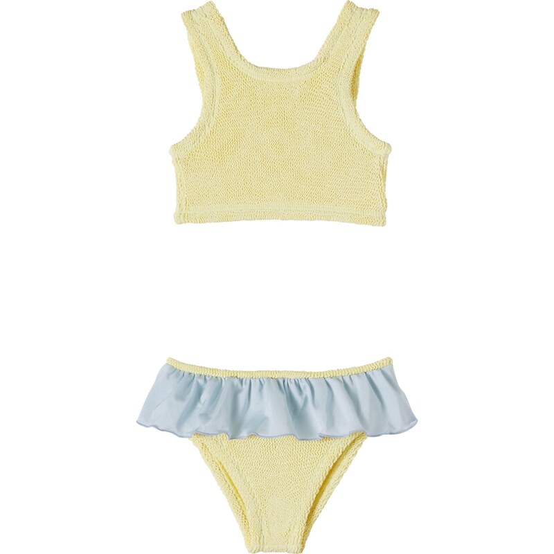 Hunza G Kids Olive ruffled bikini 68446407