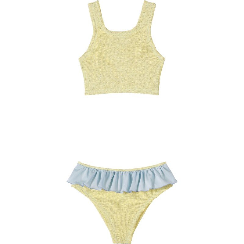 Hunza G Kids Olive ruffled bikini 68472986