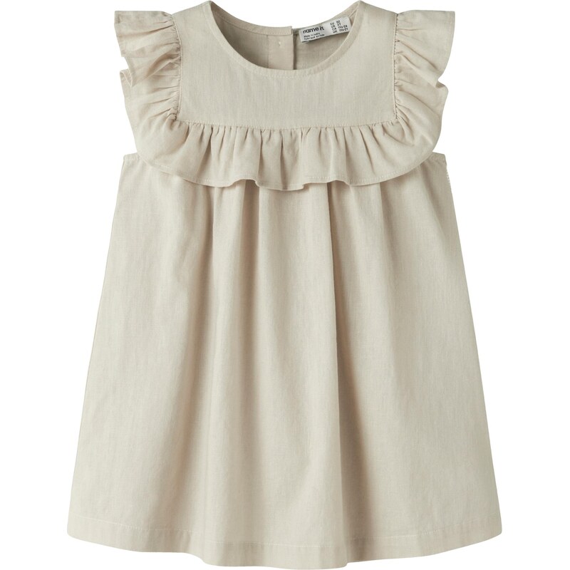 NAME IT Šaty NMFFALINNEN kamenná 68440925