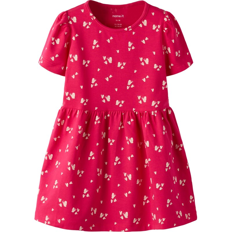 NAME IT Šaty NMFFILLA nebielená / brusnicová / biela 68440941