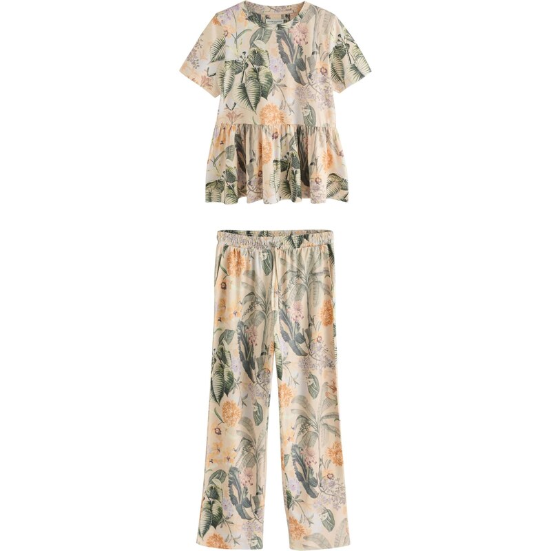 Next Pyžamo Kew zelená / oranžová / pastelovo ružová 68478574