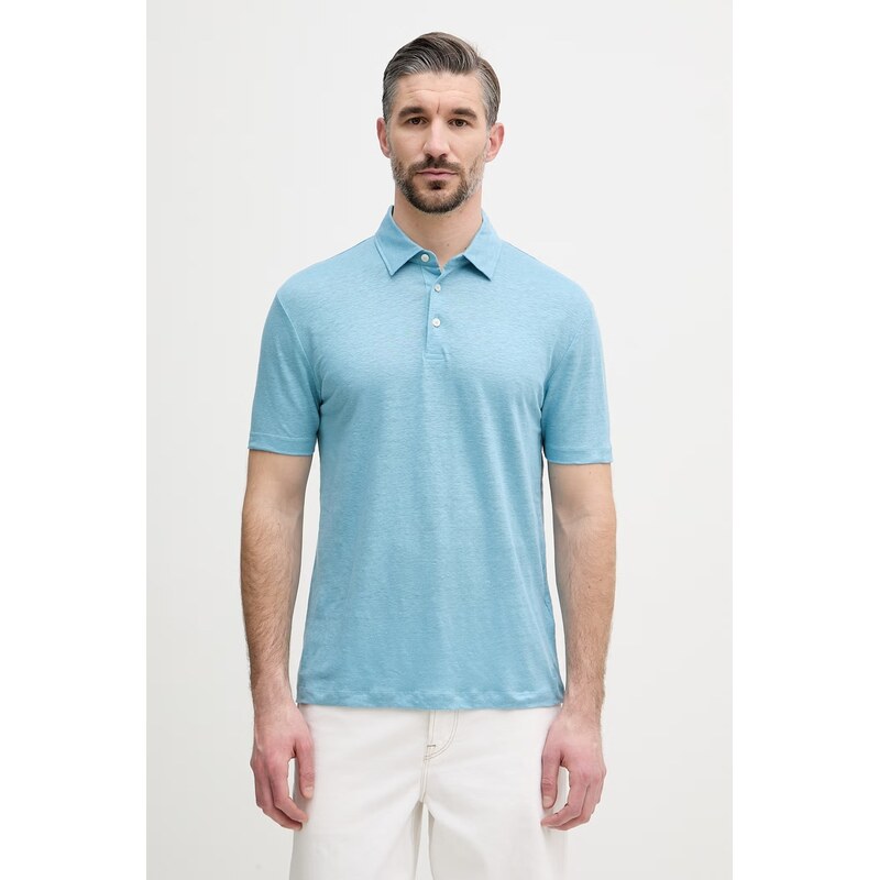 BOSS polo tričko pánske ľanové BOSS X DAVID BECKHAM 68435267