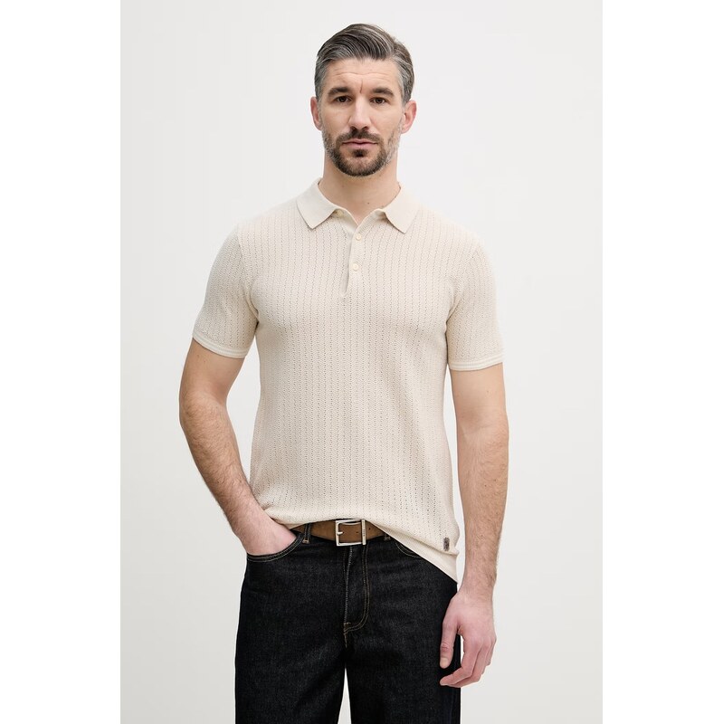 U.S. Polo Assn. polo tričko pánske s bavlnou TIPPED OPEN KNIT SS 68435472