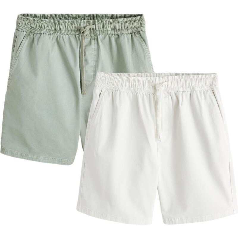 Next Nohavice pastelovo zelená / biela 68441061