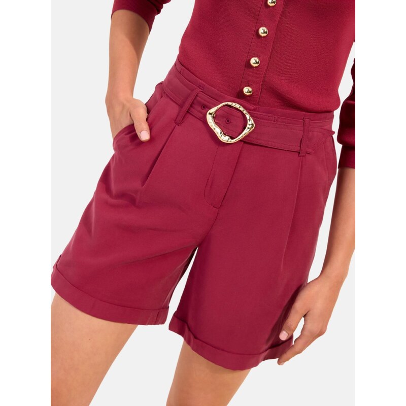 Friends Like These Plisované nohavice burgundská 68441094