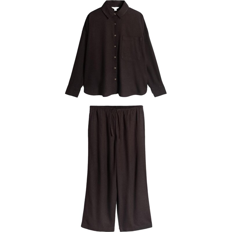 The Set Nohavicový kostým gaštanová 68441103