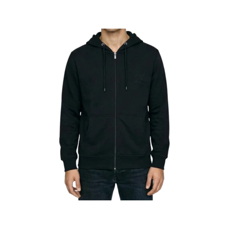 Pohodlná Pánska Mikina LEE COOPER Originals na zips s kapucňou čierna 68435557