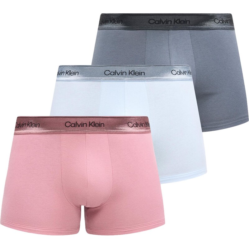 Calvin Klein Underwear Boxerky zafírová / pastelovo modrá / ružová / 68441234