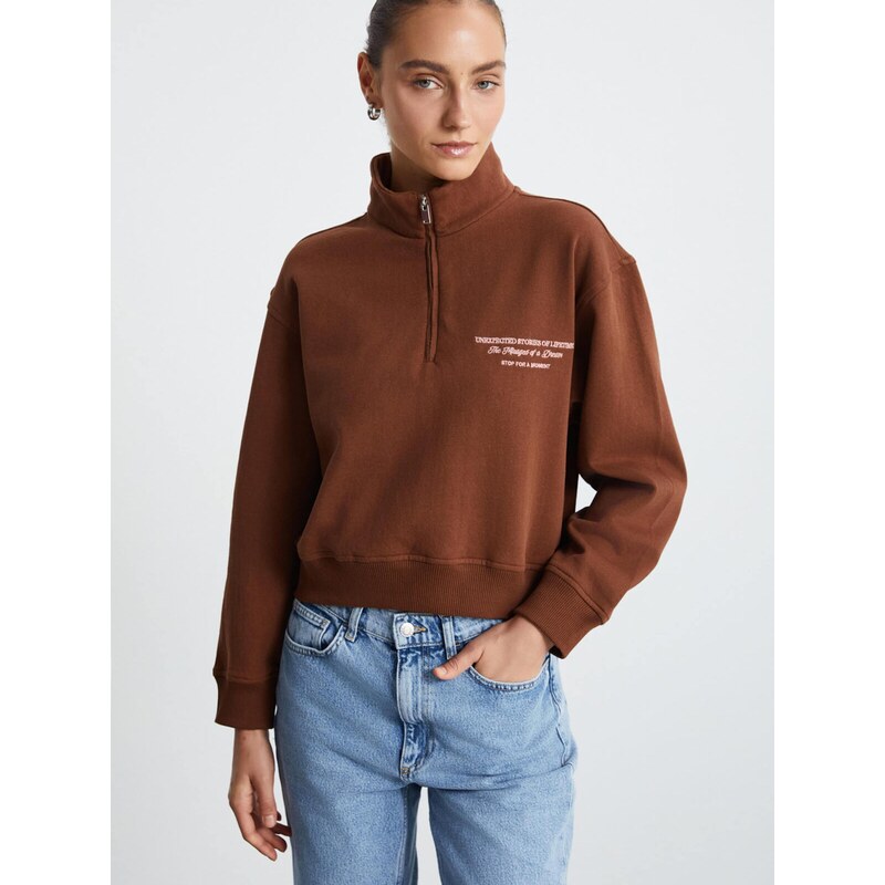 Grimelange Mikina čokoládová / ružová 68441240