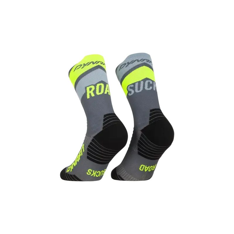 E-shop Dynafit Ultra Crew bežecké ponožky Cinder/Ultra Yellow vel. 39