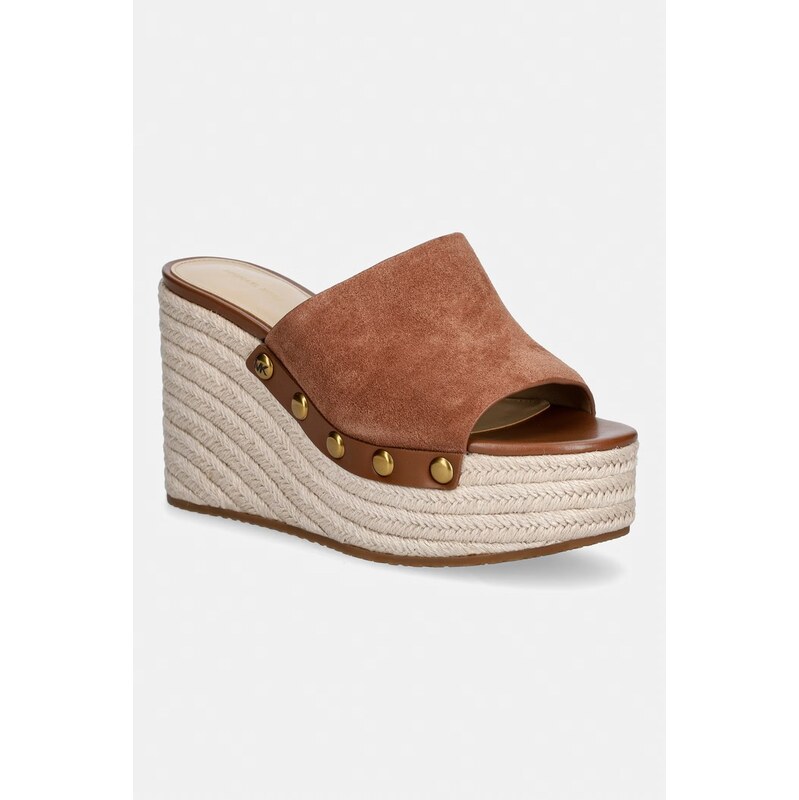 MICHAEL Michael Kors šľapky dámske semišové Mayes Wedge Sandal 68445184