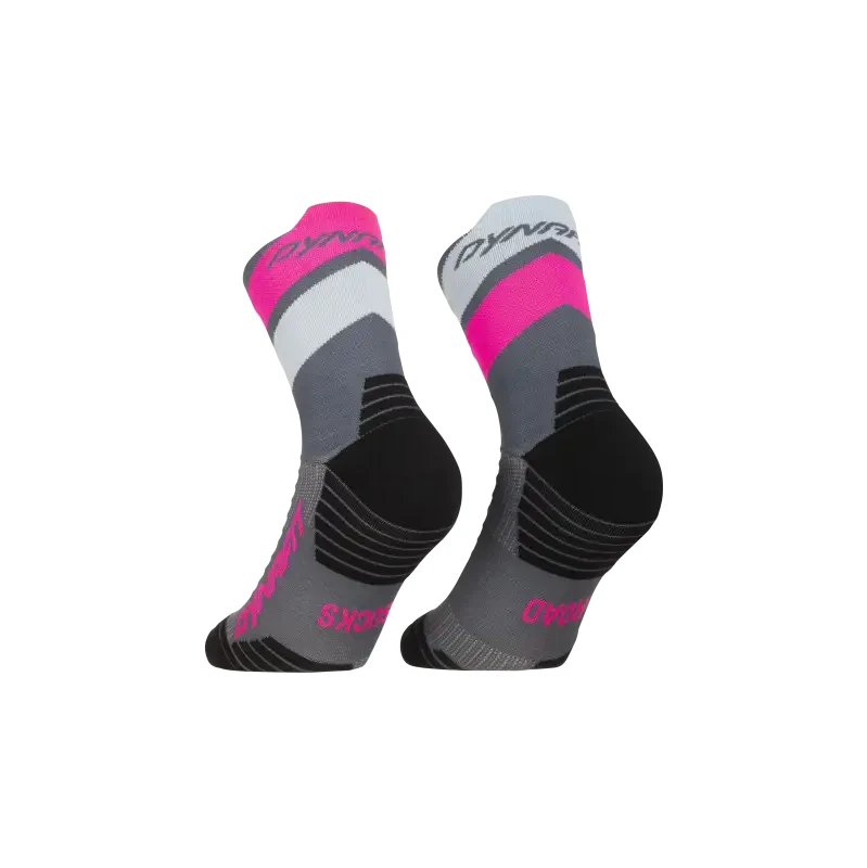 E-shop Dynafit Ultra Mid bežecké ponožky Cinder/Pink Glo vel. 35-38