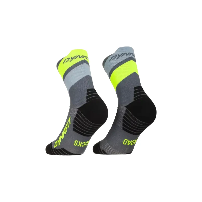 E-shop Dynafit Ultra Mid bežecké ponožky Cinder/Ultra Yellow vel. 43-46