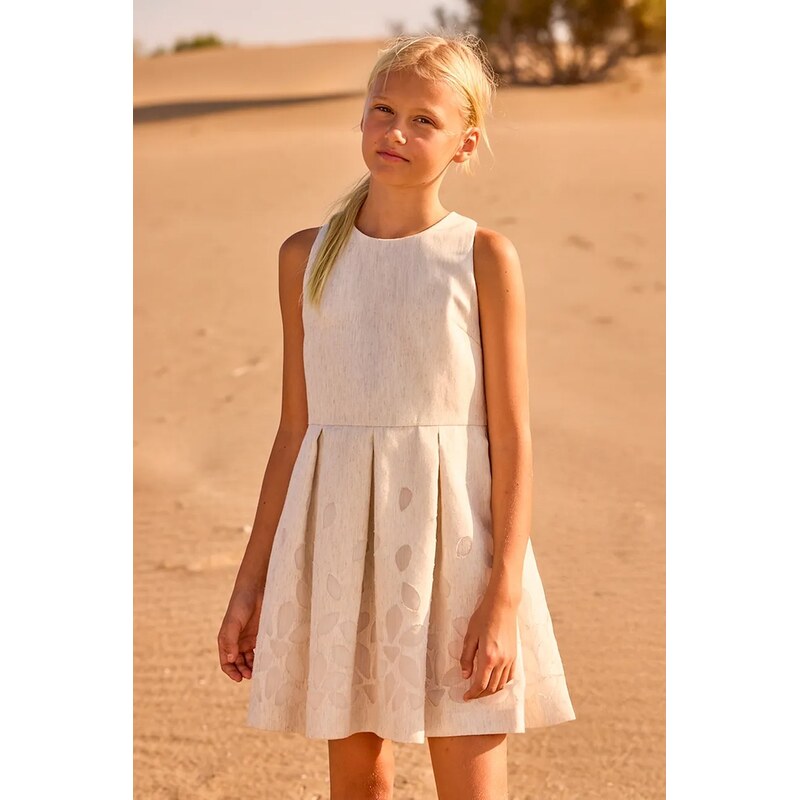 Detské šaty s prímesou ľanu Mayoral 68438591
