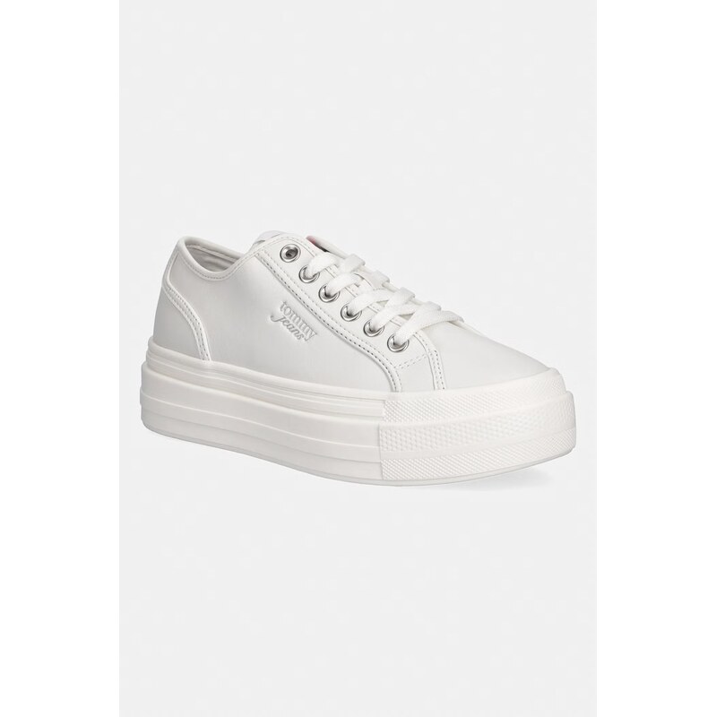Tommy Jeans TJW FLATFORM SNEAKER LTR tenisky dámske kožené 68438996