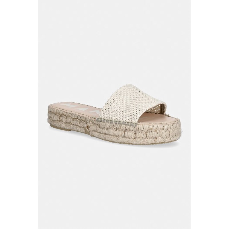 Manebi šľapky dámske Cream Net Espadrilles Sandals 68439115