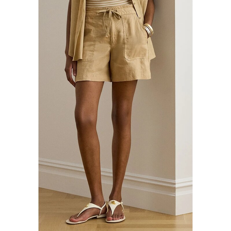 Lauren Ralph Lauren šortky dámske ľanové 68438939