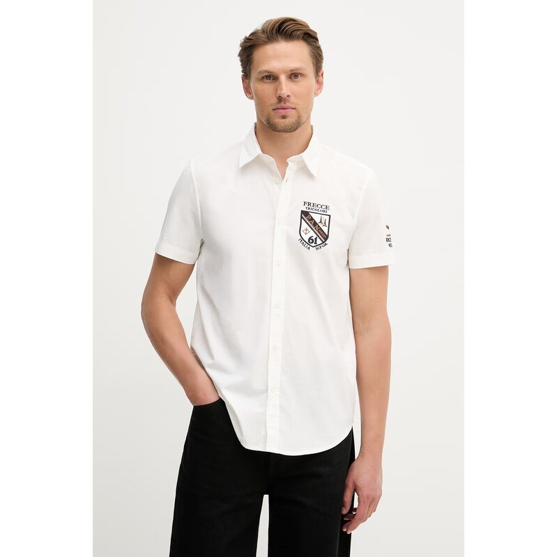 Aeronautica Militare Košeľa pánska bavlnená s elastanom 68439571