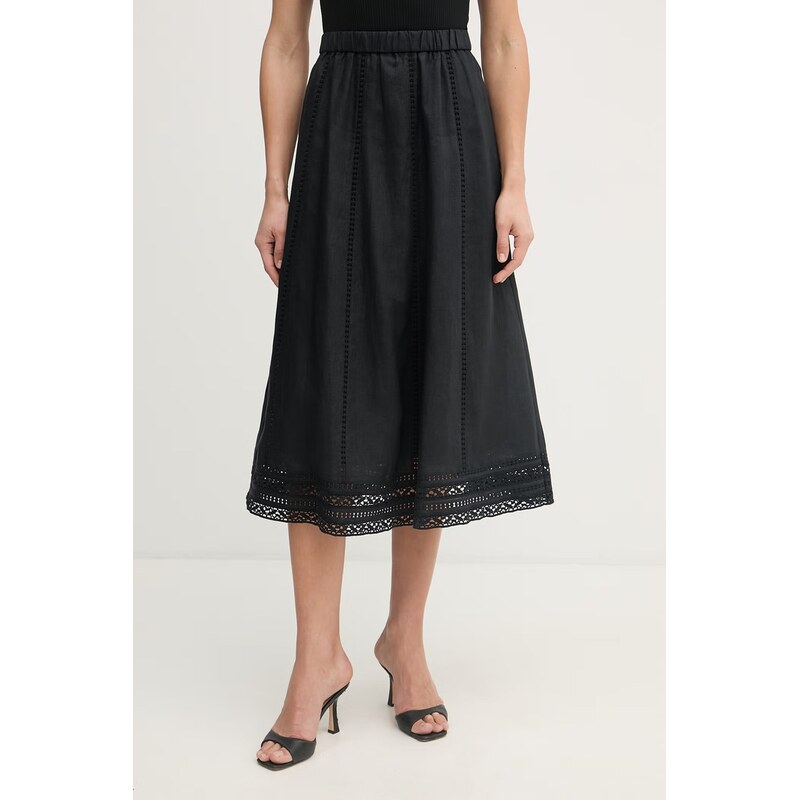 Weekend Max Mara sukňa ľanová GERGO 68439605