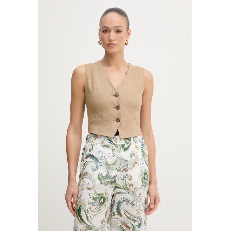 Marella jednoradová vesta dámska ľanová Emme by Marella 68439668