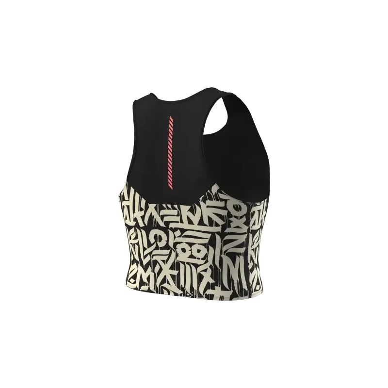 E-shop Dynafit Trail Crop Top dámske tričko bez rukávov Black Out vel.