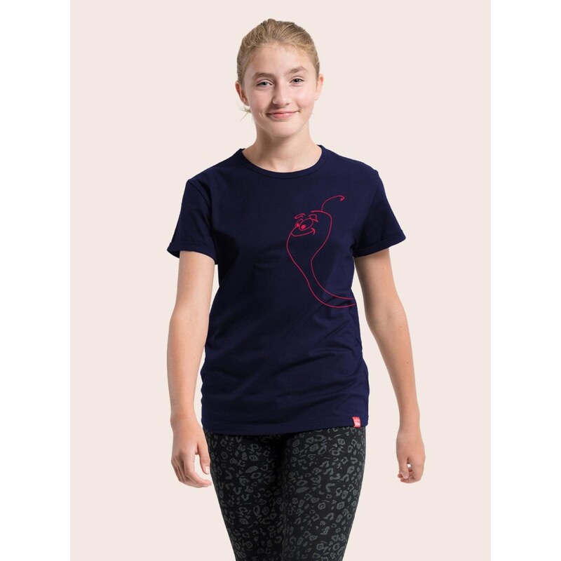 Detské tričko CityZen XICHTY DOROTKA s potlačou PUPO tmavo modrá 68440046