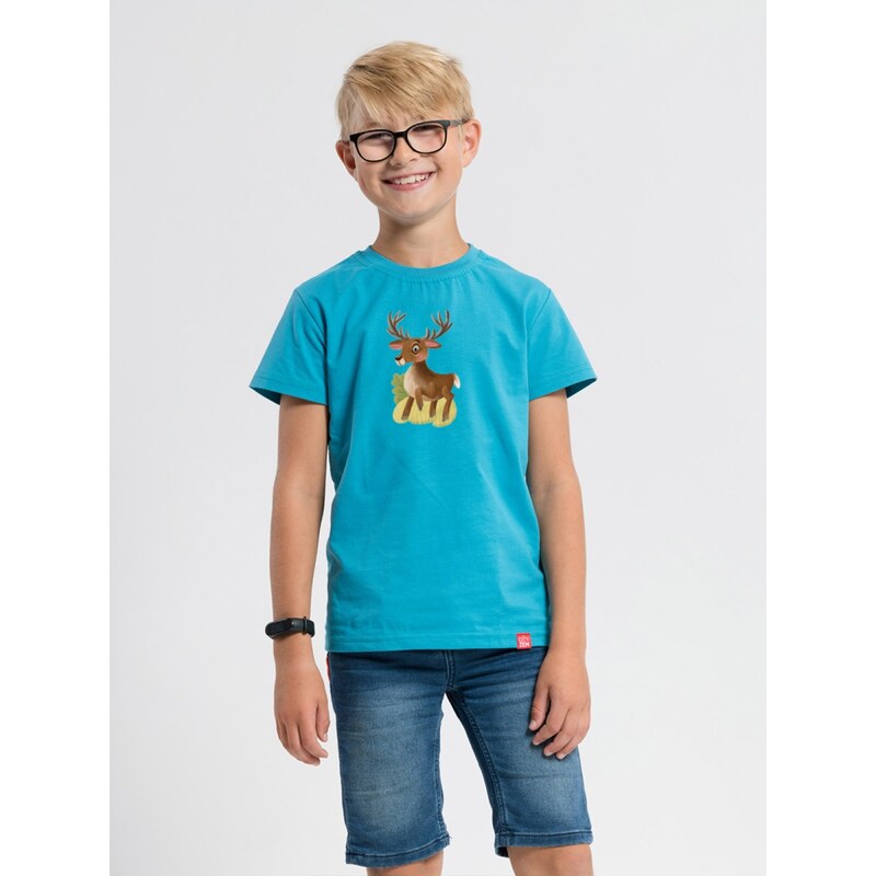 Detské tričko CityZen MATYÁŠ s potlačou Jelínek petrolejová 68440040