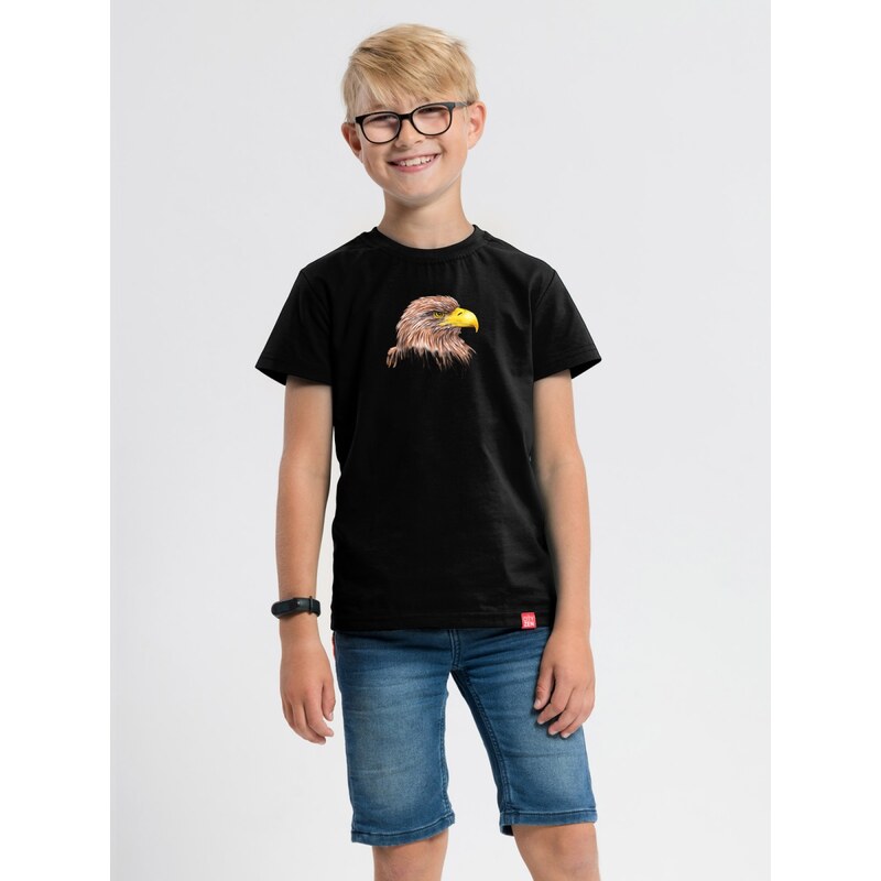 Detské tričko CityZen MATYÁŠ s potlačou Jelínek Orol čierna 68440043