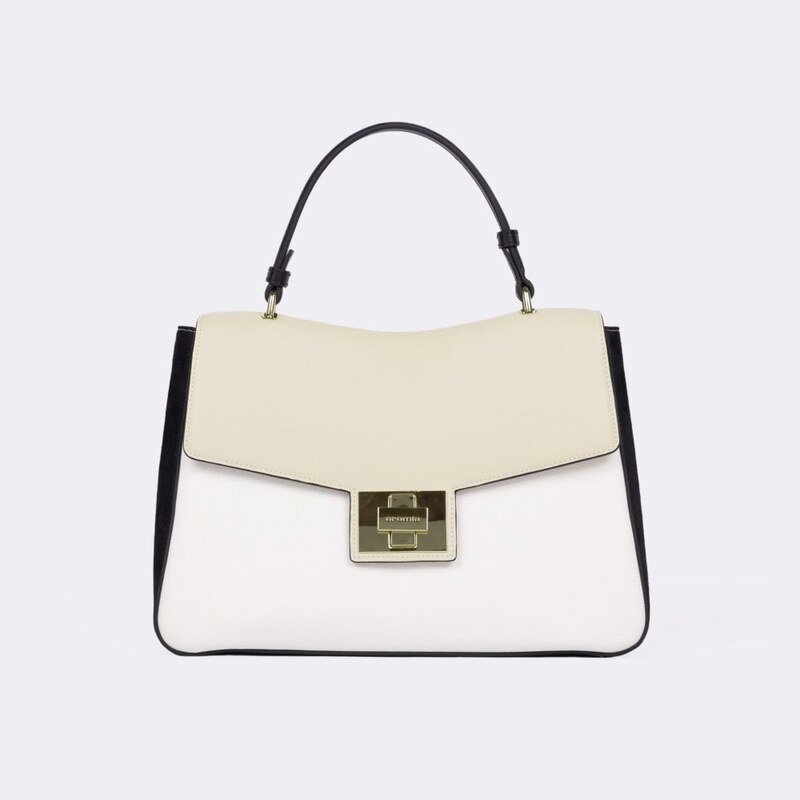 CROMIA TESS kožená kabelka bielo-čierna 68440468