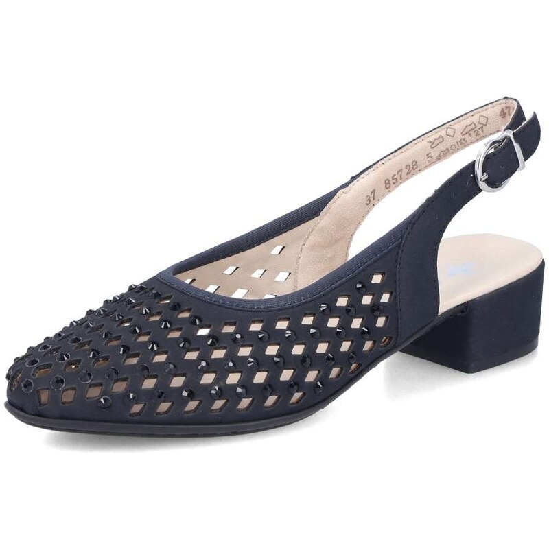 Dámske lodičky RIEKER 47074-14 modrá S6 68441266