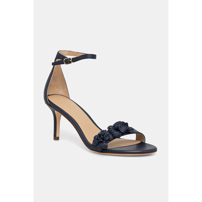 Lauren Ralph Lauren sandále na vysokom podpätku kožené Allie M Flwr 68441598