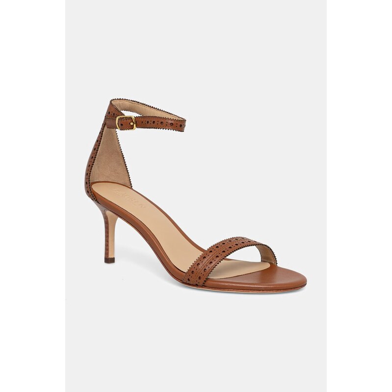 Lauren Ralph Lauren sandále na vysokom podpätku kožené Allie M 68441599