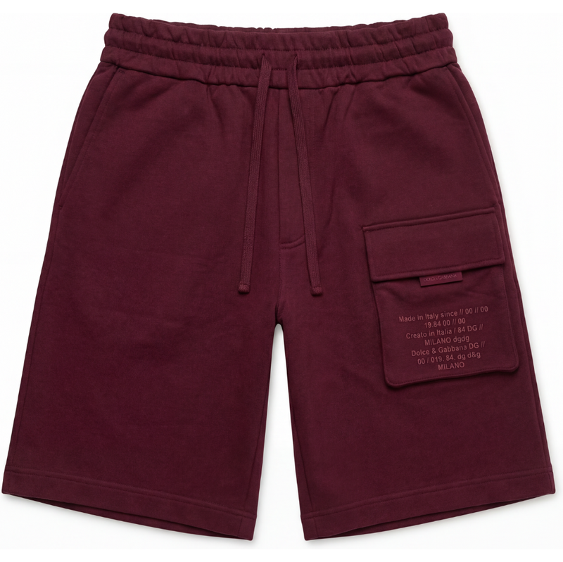 DOLCE & GABBANA Exclusive Burgundy kraťasy 68441623