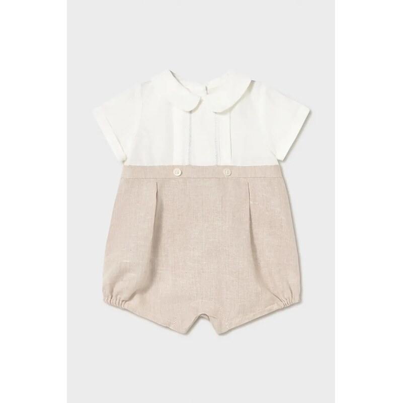 Mayoral Newborn dojčenský overal s prímesou ľanu 68445222