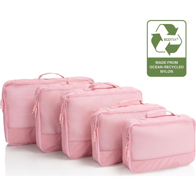 Cestovne organizery Heys Ecotex Packing Cube 5 Pc Set Pink Sand 68442440