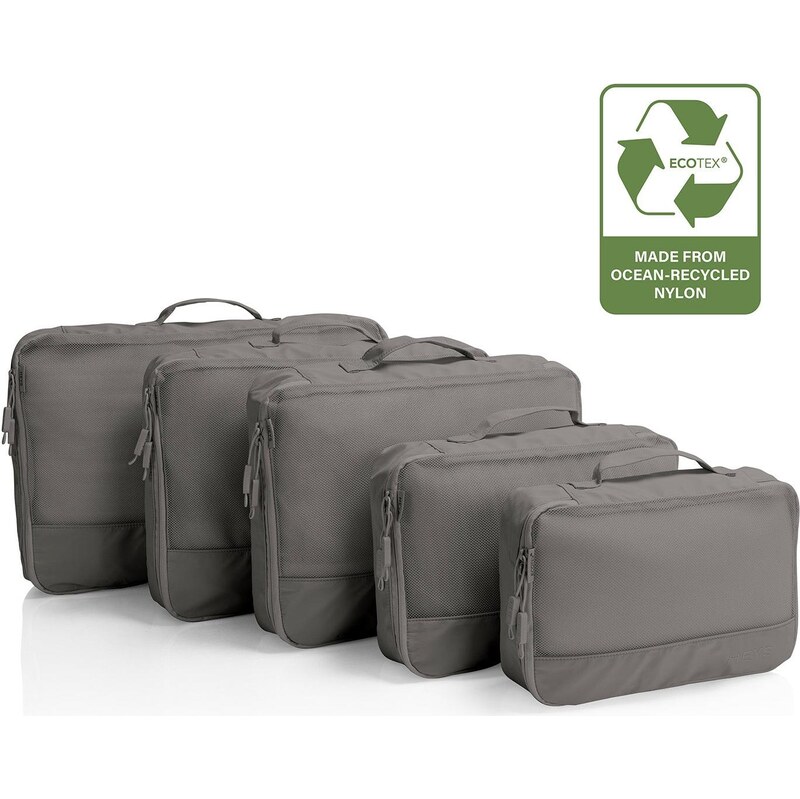Cestovne organizery Heys Ecotex Packing Cube 5 Pc Set Grey Stone 68442439