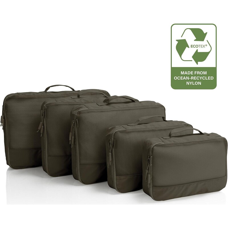 Cestovne organizery Heys Ecotex Packing Cube 5 Pc Set Green Moss 68442487
