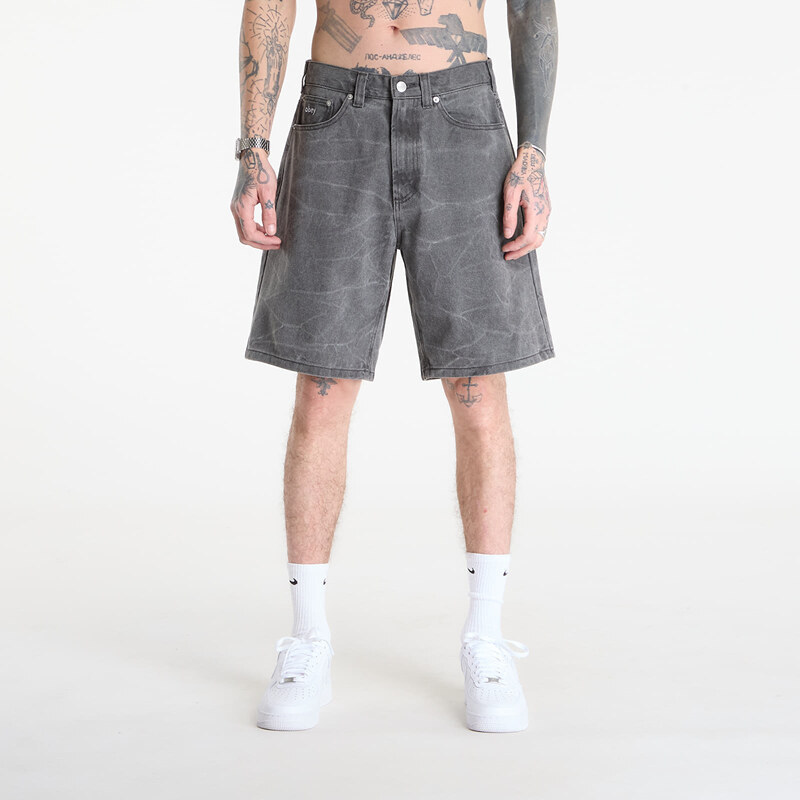 OBEY Clothing Šortky OBEY Bigwig Baggy Denim Short Black Wrinkle Wash 68508395