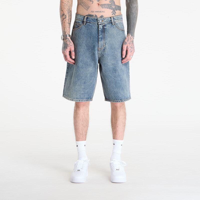 Šortky Daily Paper Compact Shield Embroidery Denim Shorts Denim L 68442980