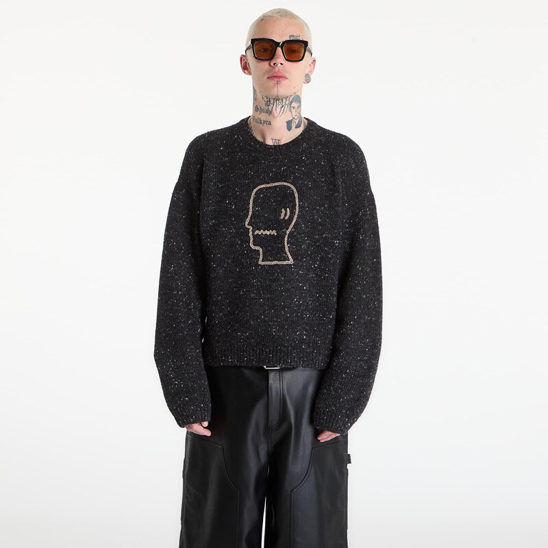 E-shop Sveter Brain Dead Logohead Alpaca Crewneck Sweater Char XL