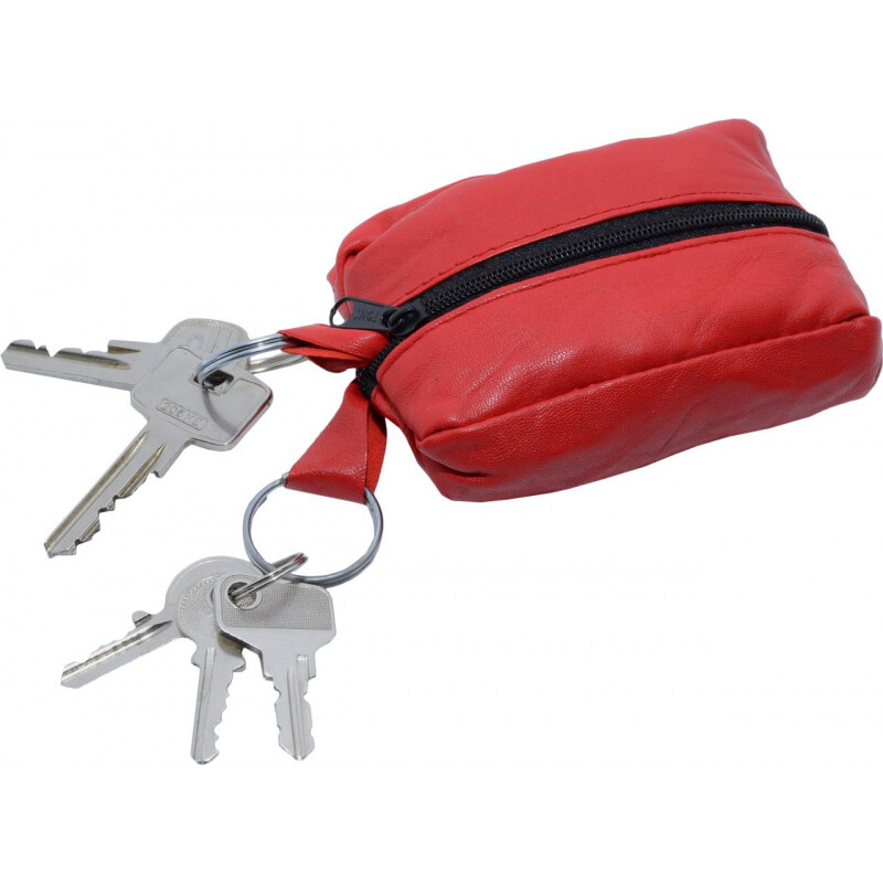 Impex Vrecko na kľúče s 2 priehradkami na zips - koža Nappa 68442835