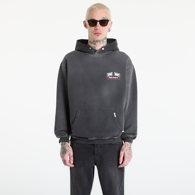 Mikina REPRESENT 24 Hour Service Hoodie UNISEX Stained Black L 68403123