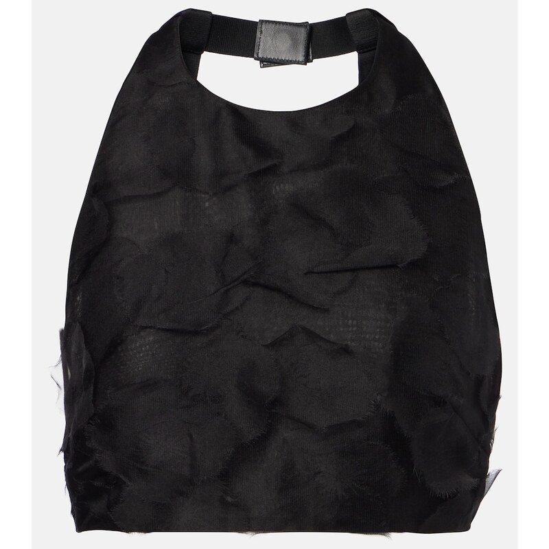 Max Mara Fumetto silk fil coupÃ crop top 68444456