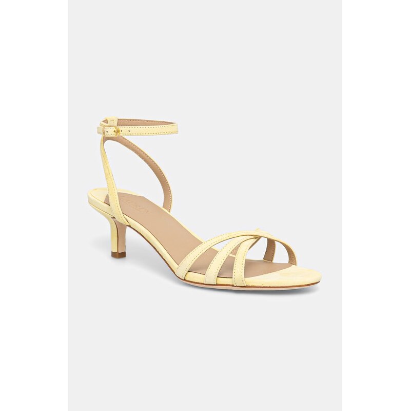 Lauren Ralph Lauren sandále na nízkom podpätku zo semišu Kendyl Kttn 68445310