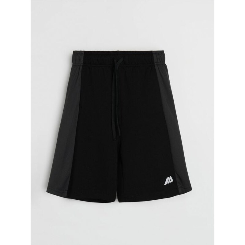 Sinsay - Športové šortky s prímesou viskózy - čierna 68445375