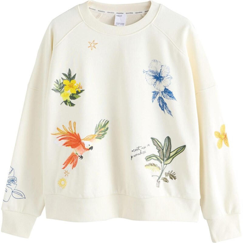 Next Mikina krémová / opálová / olivová / oranžovo červená 68445883