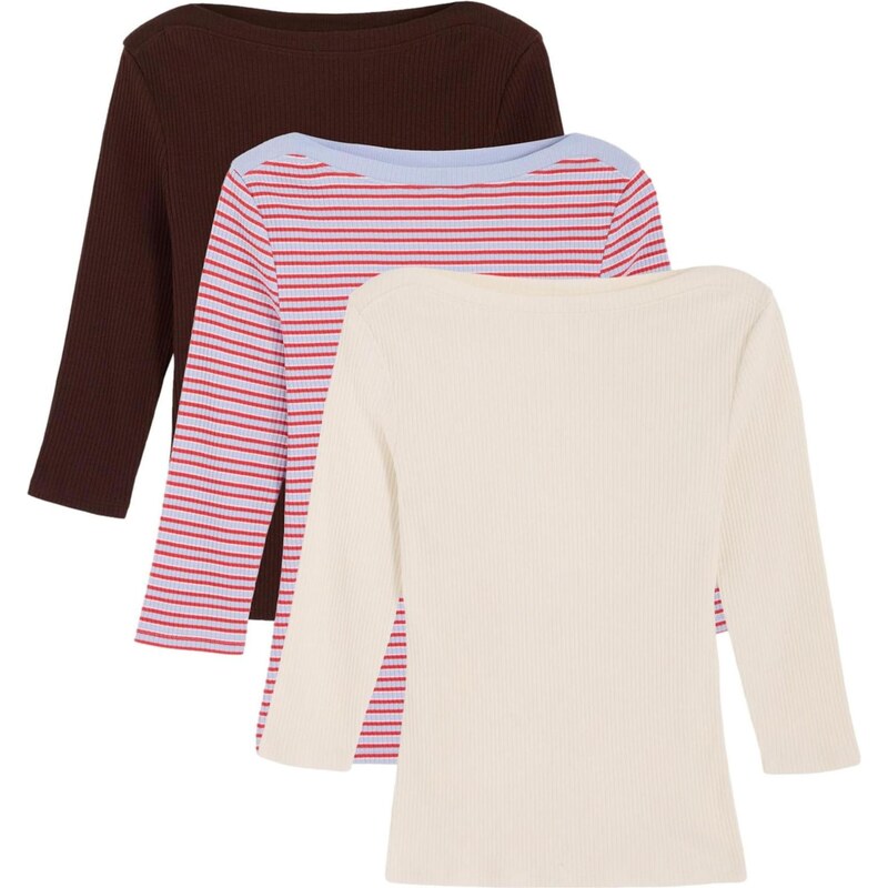 Friends Like These Tričko krémová / modrosivá / čokoládová / červená 68445890