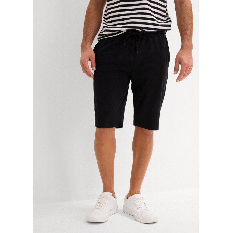 bonprix Ľahké úpletové bermudy, 2 ks, farba modrá 63478486